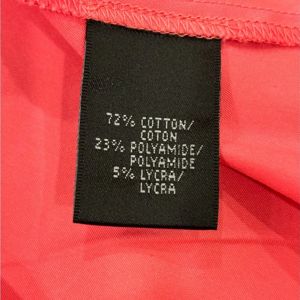 NEW LAFAYETTE 148 NY 8 MEDIUM SLEEVELESS COTTON STRETCH SHIRT CORAL STITCH YOKE - Picture 8 of 11